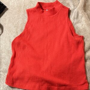 Old Navy Ribbed Red Tank Top